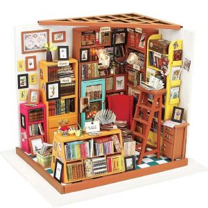 Wooden DIY Miniature Dollhouse Kit with Furniture and Accessories