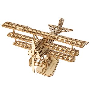 3D Wooden Puzzle - Vintage Bi-Plane