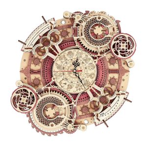 3D Wooden Puzzle Zodiac Wall Clock
