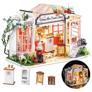 Cream Store DIY Miniature Dollhouse Kit