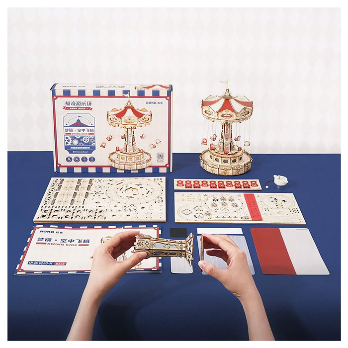 ROKR Swing Ride DIY Music Box 3D Wooden Puzzle - 289 PCS