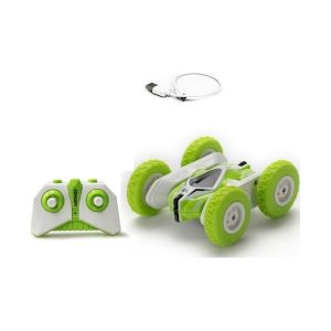 R/C Swing Mini Stunt Car (Green) with Remote Control 2.4GHz, Turn Left & Right Swing, Rotate 360°