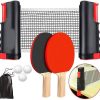 Portable Full-Size Ping Pong Net & Paddles Set - Adjustable Table Tennis Game Kit for Travel & Home Use - Fast, Fun Action Anywhere