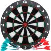 Tradeopia 16-Inch Dartboard Set with 6 Plastic Tip Darts - Great for Parties and Family Game Nights