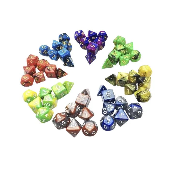 Haxtec DND 7 Dice Set Resin Polyhedral DND Dice for Dungeons and Dragons Roleplaying Games
